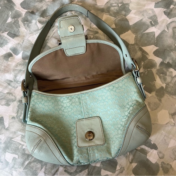 Vintage COACH SOHO Satchel Shoulder Jacquard, Leather Accents, silver hardware - Picture 2 of 5